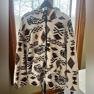 Aztec Pattern Fleece Jacket
